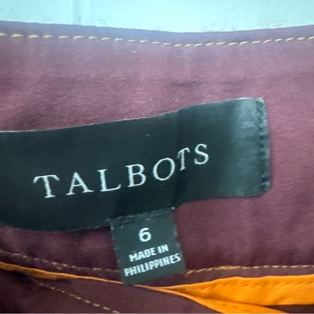 Talbots Maroon and Mustard skirt